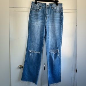 Abound straight leg distressed jeans